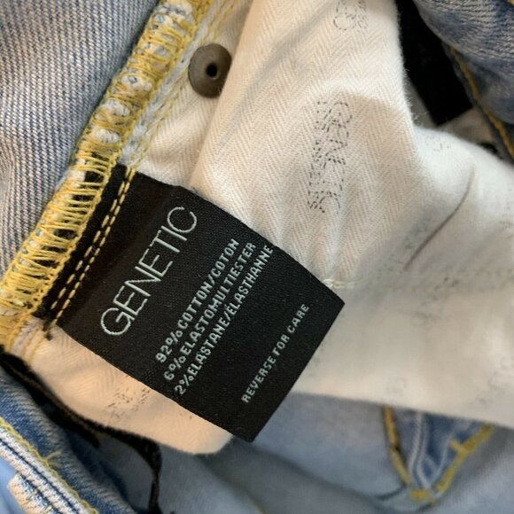 Genetic Los Angeles  Blue Daphne Skinny Jean Size 25 Distressed Raw Hem Women - Picture 7 of 11